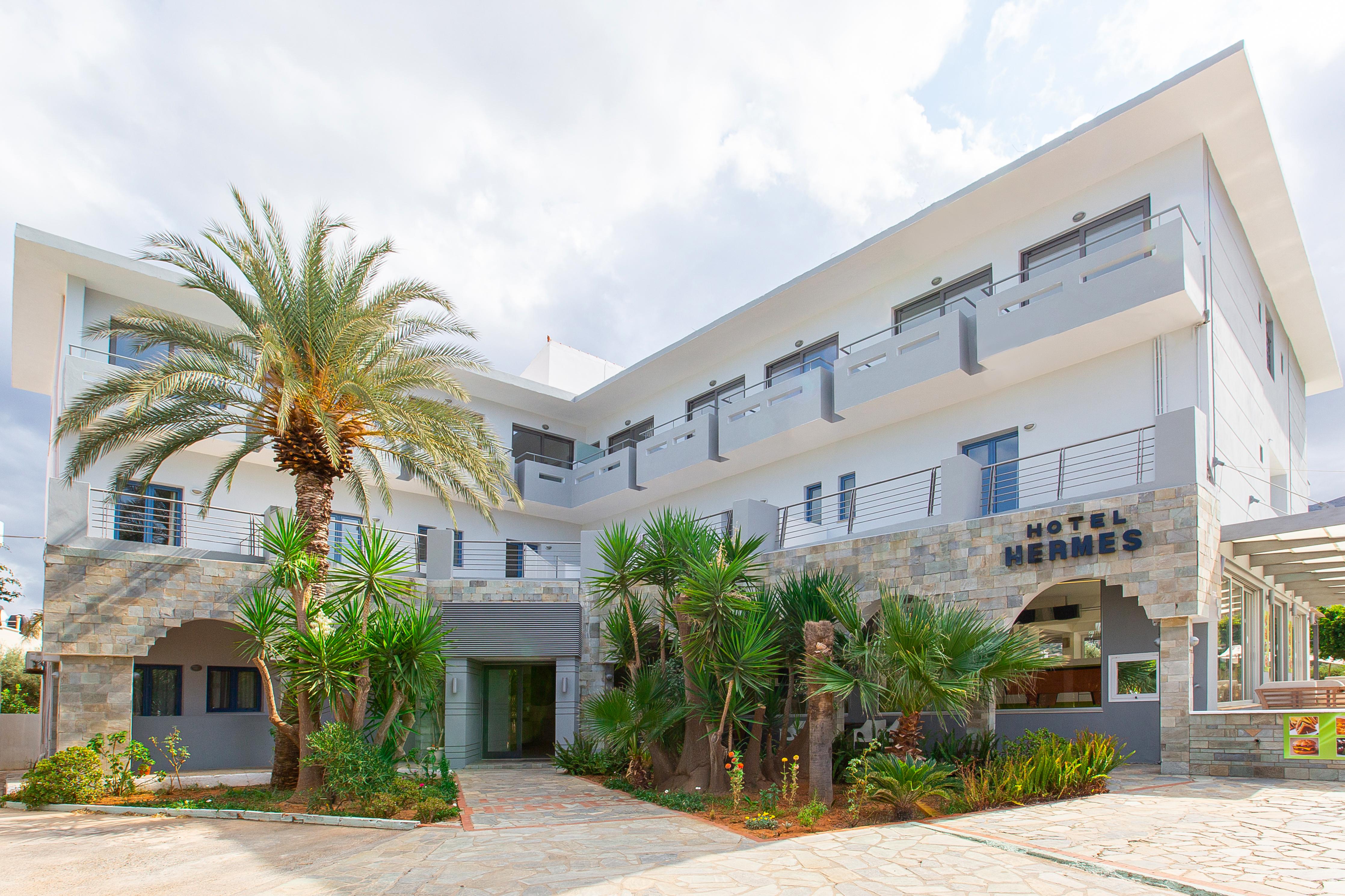Hermes Hotel Malia Bagian luar foto